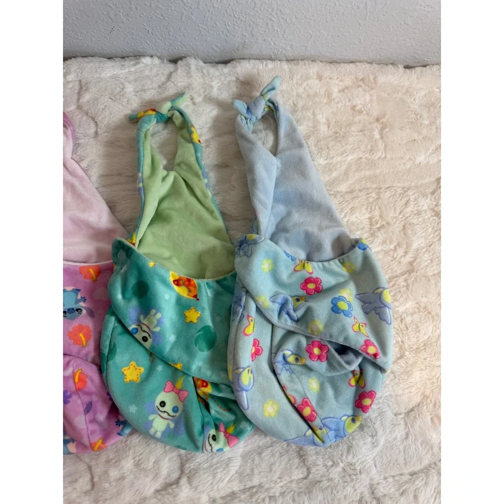 lot 4 Disney Parks Babies Plush Replacement Swaddle Blanket Wraps stitch bambi